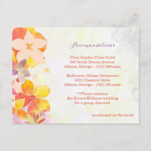 Garden Breeze Wedding Accommodations Directions Postcard
