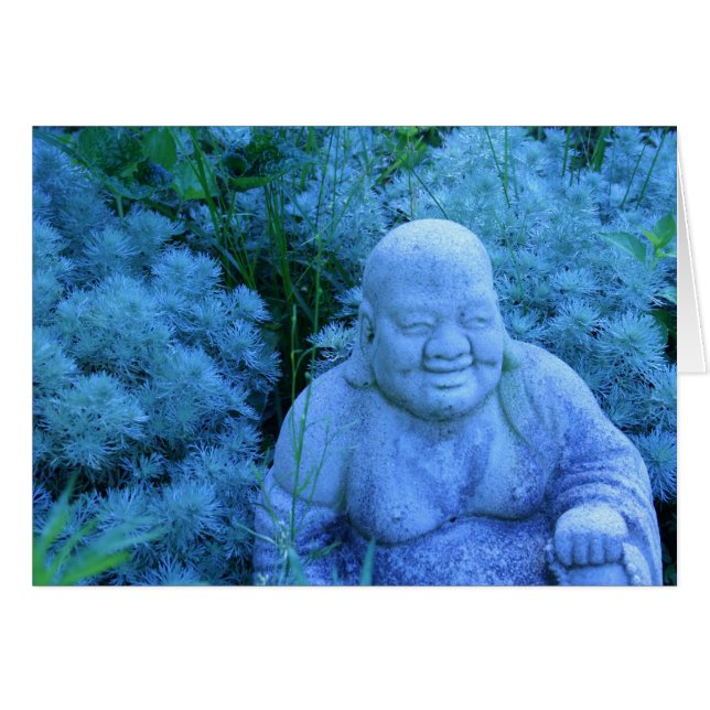 Garden Buddha (Blank Photo Card) (Front Horizontal)