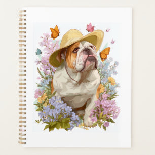 Garden Bulldog � Floral Funny Dog Planner