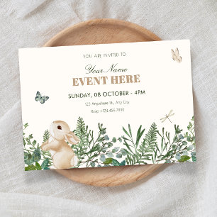 Garden bunny  invitation