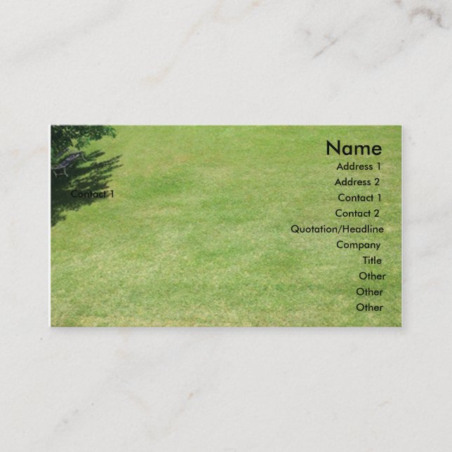 Garden Business Card (Front)