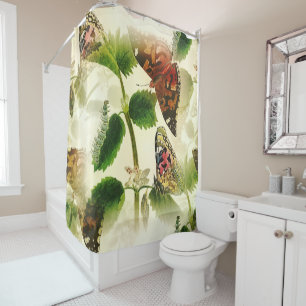 Garden Butterflies  Shower Curtain