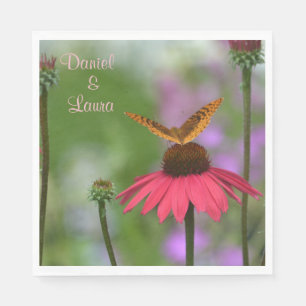 Garden Butterfly Wedding Napkin