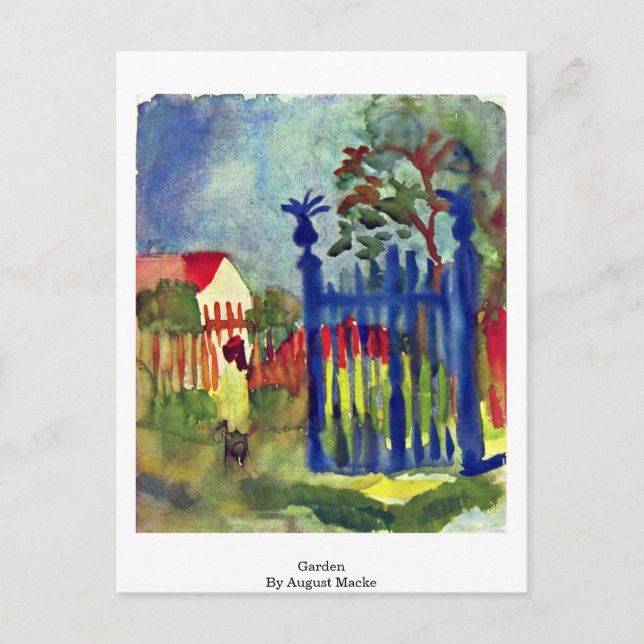 Garden By August Macke Postcard (Front)