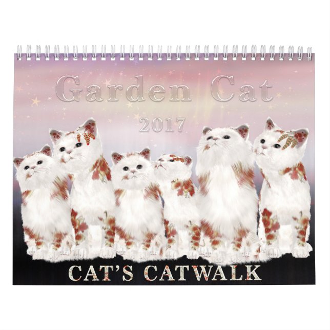 Garden Cat 2017 Calendar (Cover)