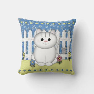 Garden Cat Pillow