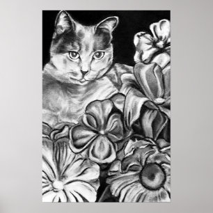 Garden Cat Poster