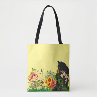 Garden Cat Tote Bag
