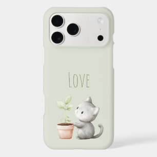 Garden Cat with Plant Love