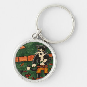 Garden Cats Key Ring