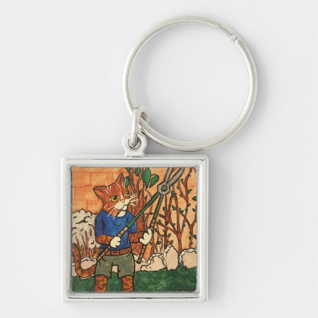 Garden Cats Key Ring (Front)