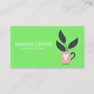 Garden centre modern plants pastel business card