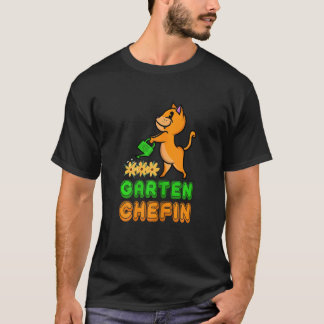 Garden Chef Cat Kitten Meow Hobby Gardener Gardeni T-Shirt