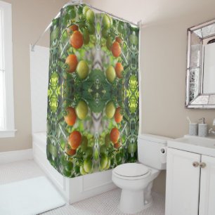 Garden Cherry Tomatoes Abstract Nature    Shower Curtain