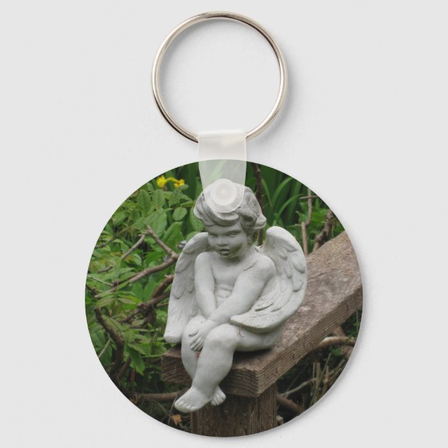 Garden Cherub Key Ring (Front)