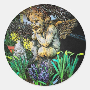 Garden Cherub Sticker