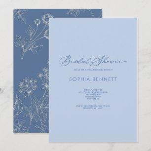 garden chinoiserie botanical classic bridal shower invitation