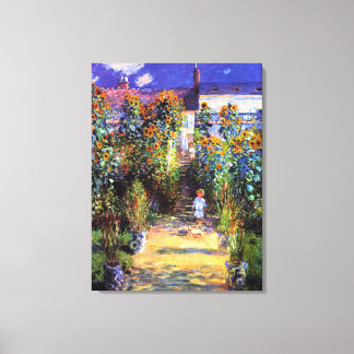 Garden Claude Monet Summer Sunflower Flowers Canvas Print