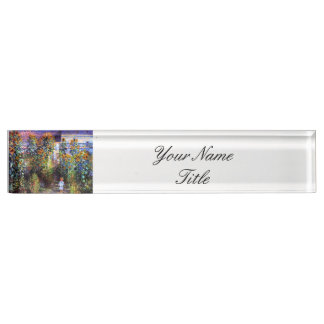  Garden Claude Monet Summer Sunflower Flowers  Nameplate