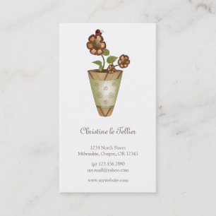 Garden Collection · Potted Flowers Business Card