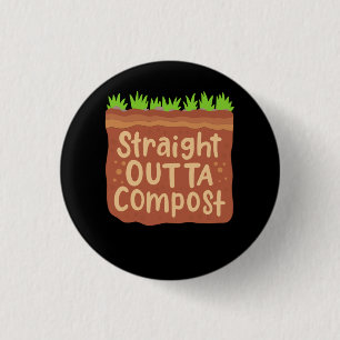 Garden Compost Gift 3 Cm Round Badge