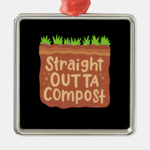 Garden Compost Gift Metal Tree Decoration
