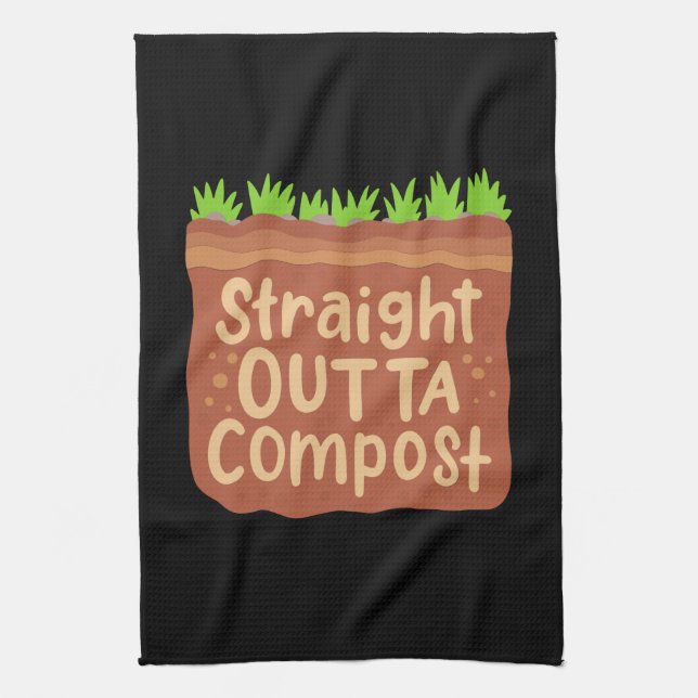 Garden Compost Gift Tea Towel (Vertical)