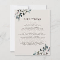 Garden Crest | Eggshell | Wedding Directions Info