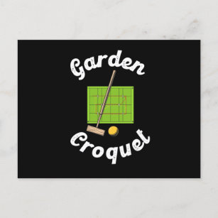 Garden Croquet Sport Croquet Player Poison Postcard