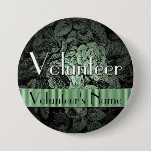 Garden Custom Button: Volunteer 7.5 Cm Round Badge