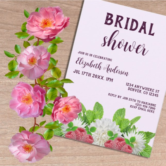 Garden Dahlia Bridal Shower Invitation (Creator Uploaded)