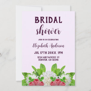 Garden Dahlia Bridal Shower Invitation