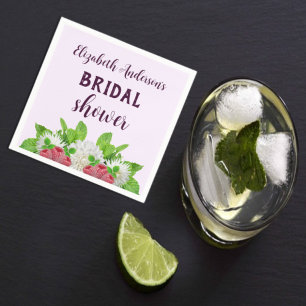 Garden Dahlia Bridal Shower Napkin