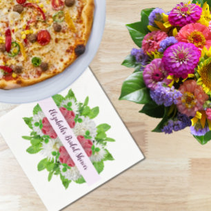 Garden Dahlia Bridal Shower Napkin