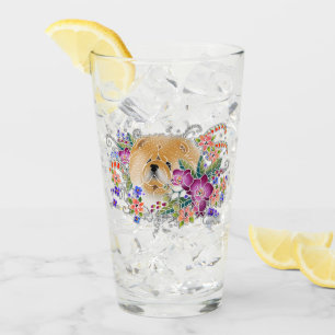 GARDEN DANCE Chow 16 oz glass-design front & back Glass