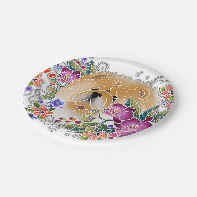 GARDEN DANCE  Chow - Paper plates 2 sizes (Angled)