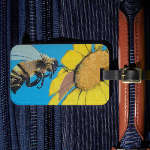 'Garden Dance' Painting on a  Luggage Tag