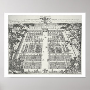 Garden design from 'The Gardens of Wilton', c.1645 Poster