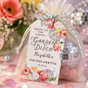 Garden Disco Bachelorette Thank You Gift Tags