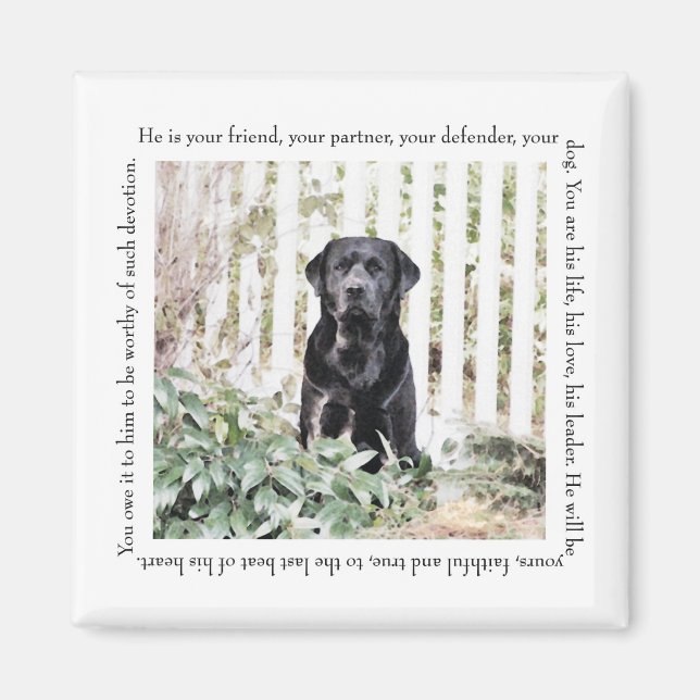 Garden Dog Magnet (Front)