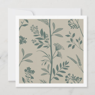 Garden Dream Elegant Vertical Botanical Silhouette Card