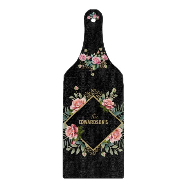 Garden Elegance: Botanical Cutting Board (Front)