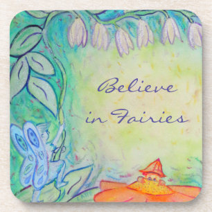 Garden Fairies Flower Art Custom Coasters
