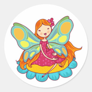 Garden Fairy Classic Round Sticker