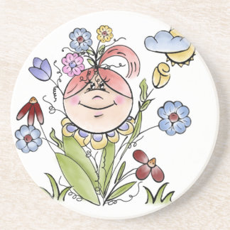 Garden Fairy Folk Art Coaster