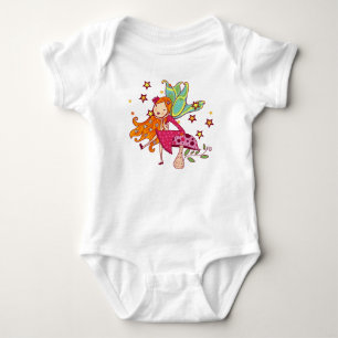 Garden Fairy on Mushroom Baby Bodysuit