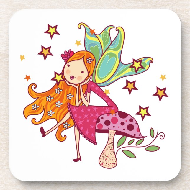 Garden Fairy on Mushroom Coaster (Front)