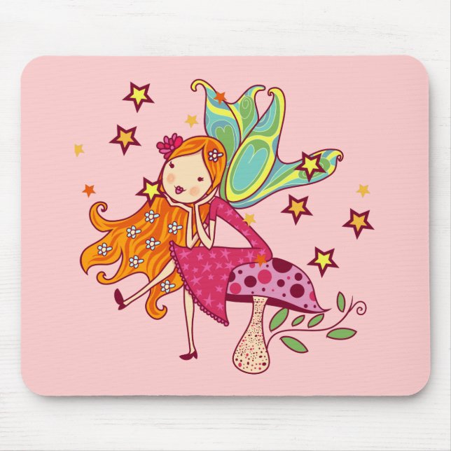 Garden Fairy on Mushroom Mouse Pad (Front)