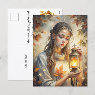 Garden Fairy Welcome Fall Holiday Postcard
