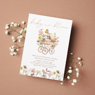 Garden Floral Baby in Bloom Baby Shower  Invitation